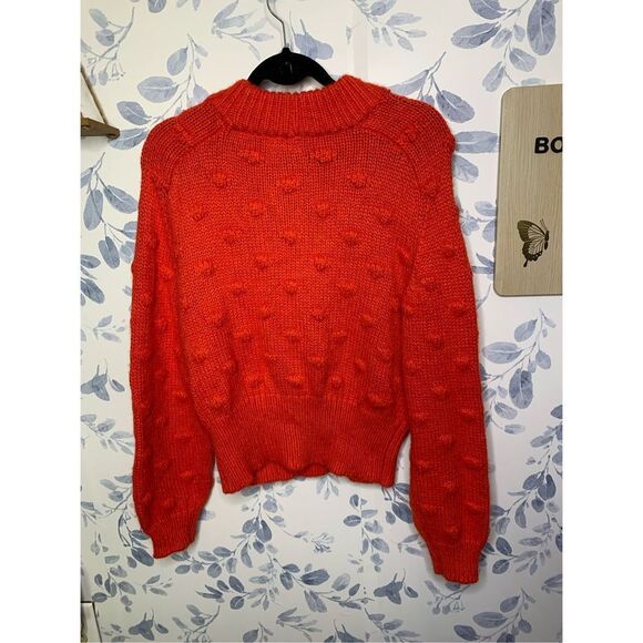 Universal Thread Polka Dot Orange Knit Sweater Size S - Picture 6 of 6